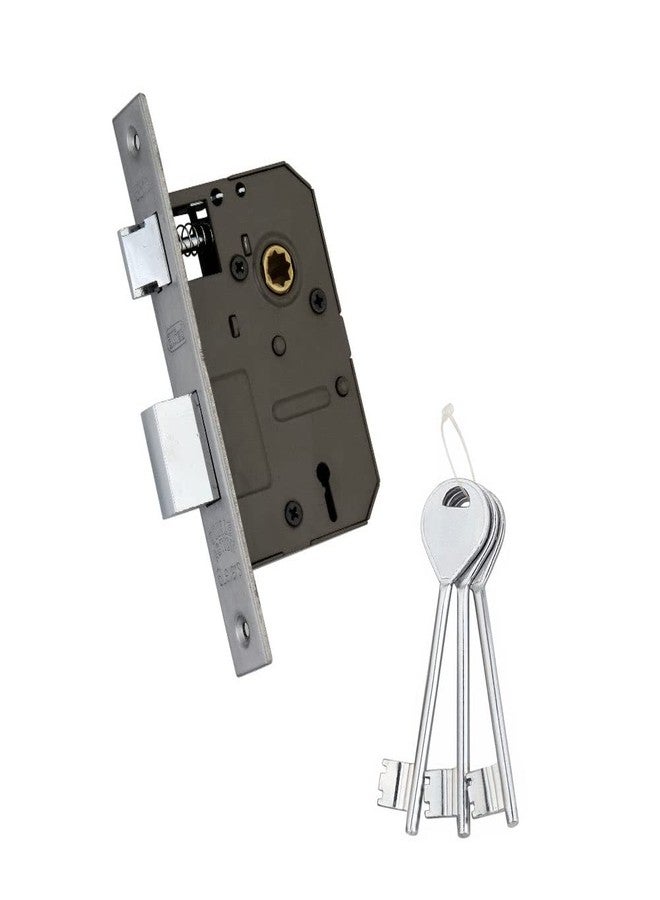 Allied 8 Inches Mortise Handle Set with KY Lock Body | SS Finish | 3 Keys | 6 Lever 65 mm Lock Set for Door, MI-05 - Image 4